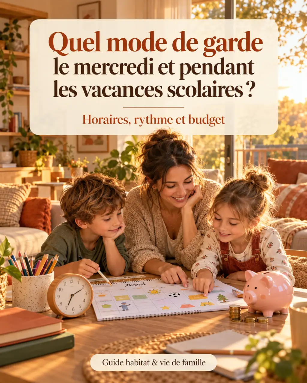 Quel mode de garde le mercredi et pendant les vacances scolaires ? Horaires, rythme et budget